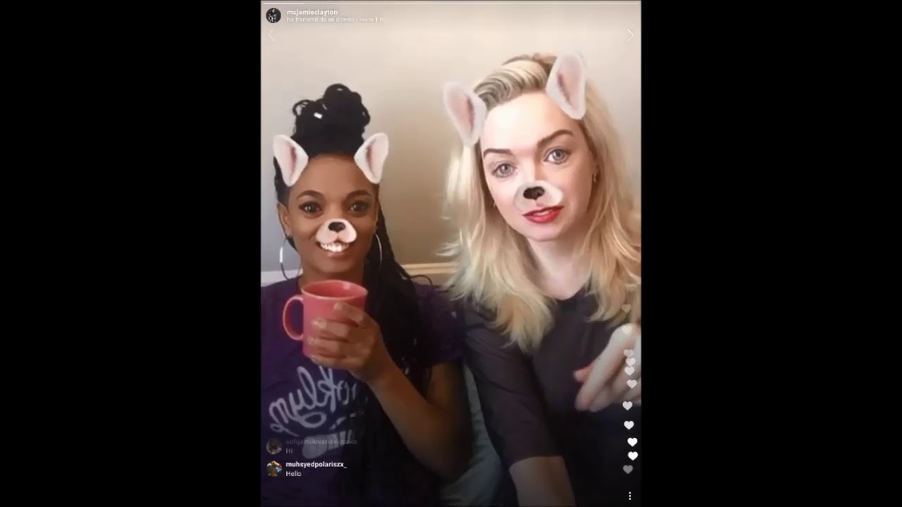 Jamie Clayton and Freema Agyeman live on instagram
