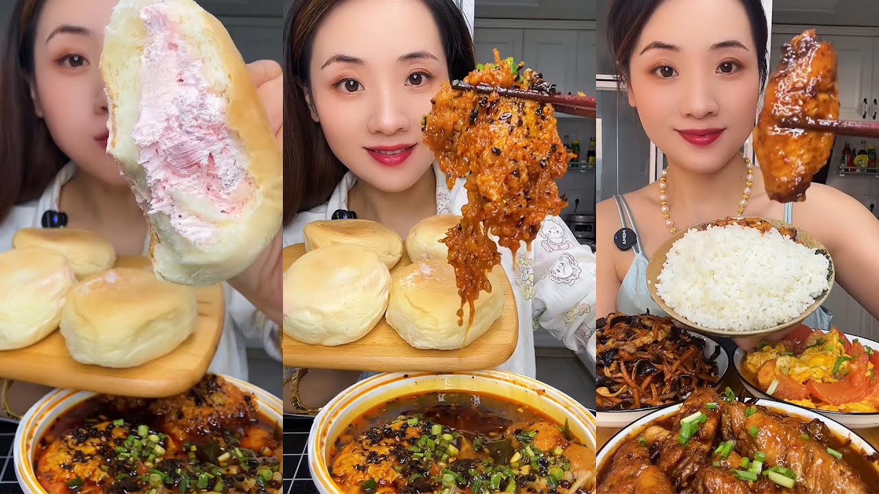 Mukbang Daging Makanan Korea Daging Ayam Kecap Manis Kue Lumer Makin Kenyang