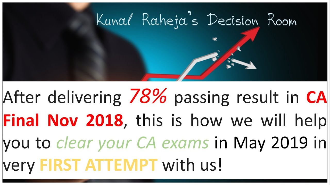 Want to clear your CA Final / CA IPCC May 2019 Exams?