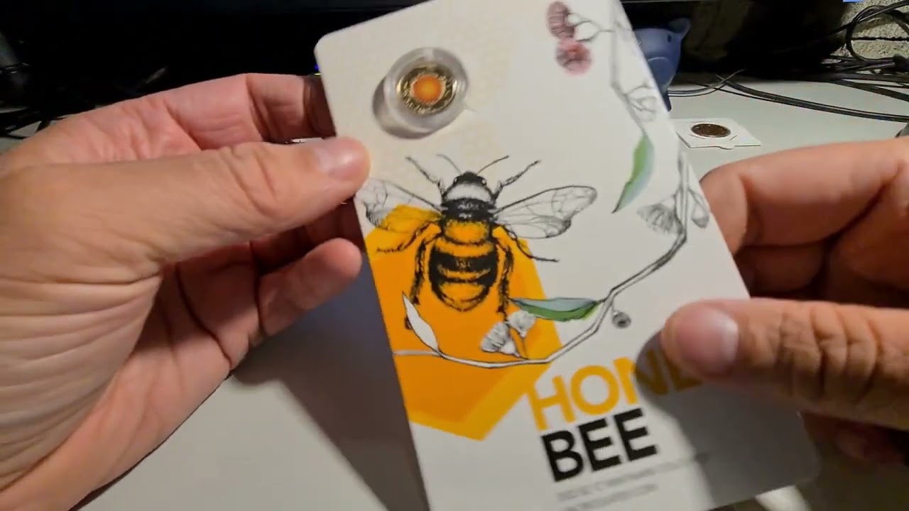 2022 $2 Honey Bee 'C' Mintmark Coloured Uncirculated Coin.