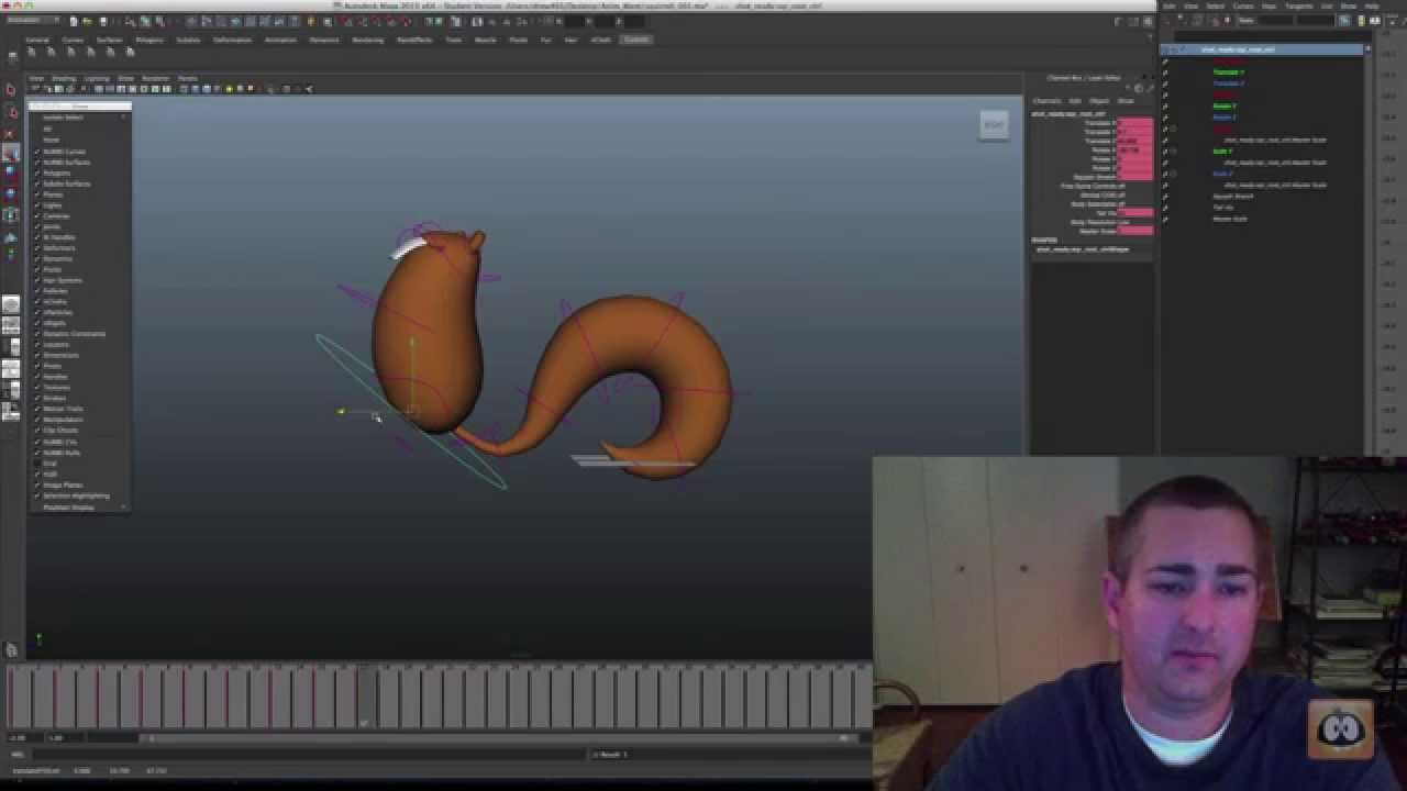 Animation Tutorial: Free Squirrels Rig - Basic Hop