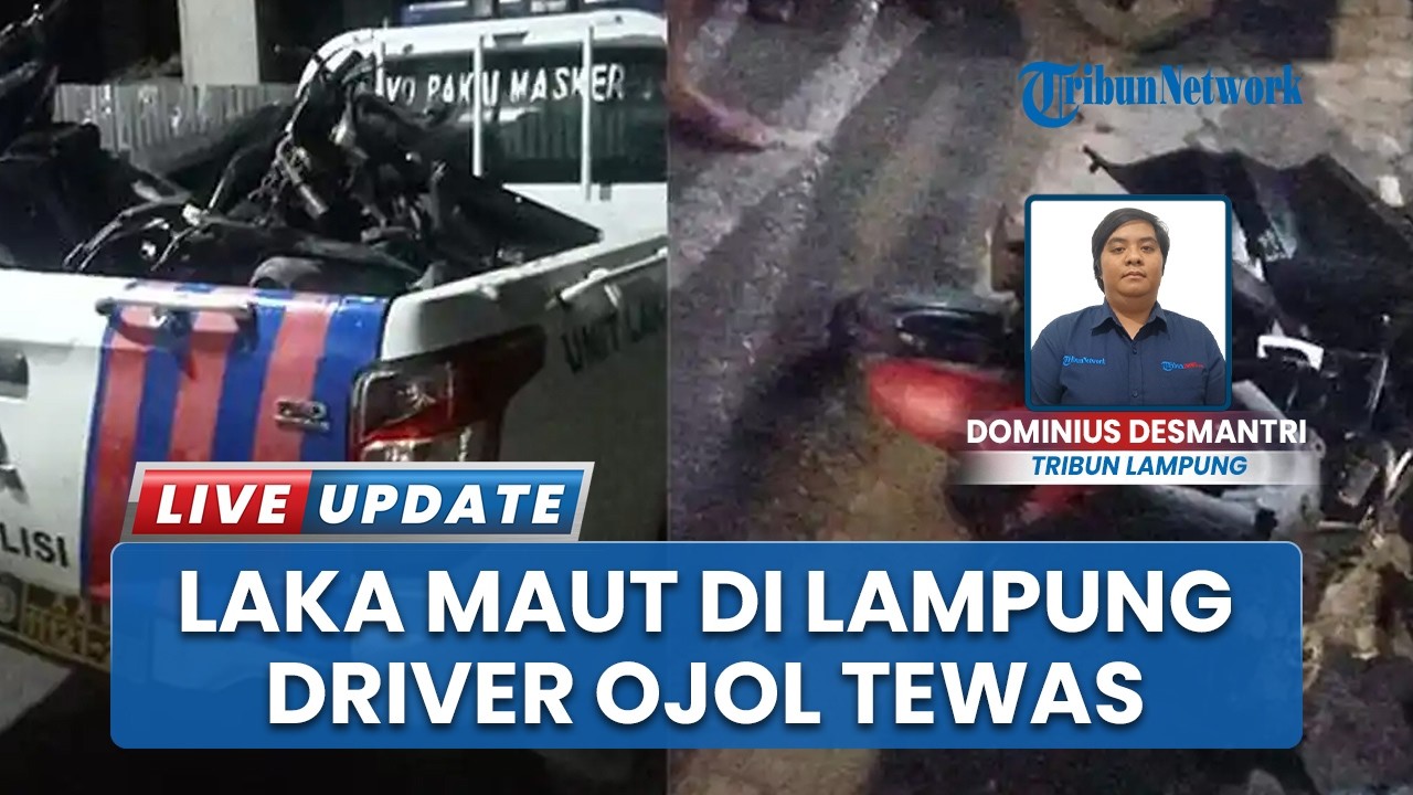 5 Kendaraan Adu Banteng di Bandar Lampung, Seorang Driver Ojol Tewas Tertabrak Mobil
