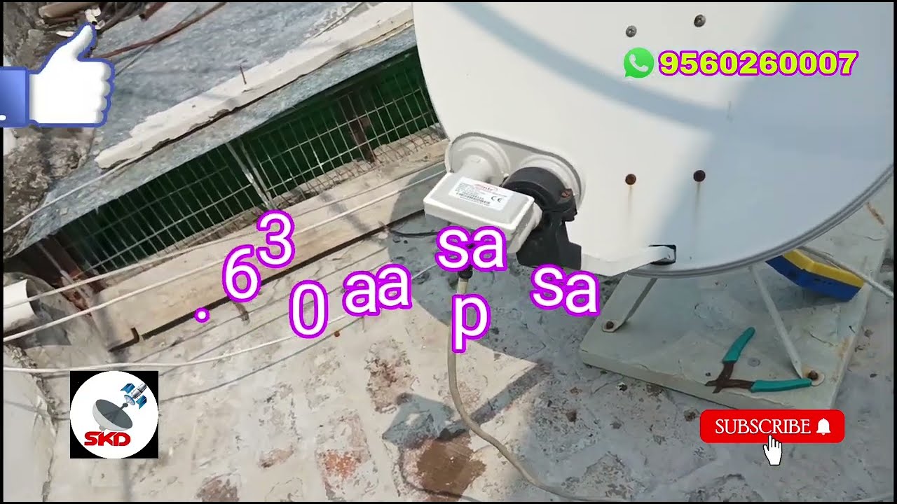 how to use MONOBLOCK dish TV lnbf DD free Dish Videocon 1 Dish mein kaise set kare DTH dish setting