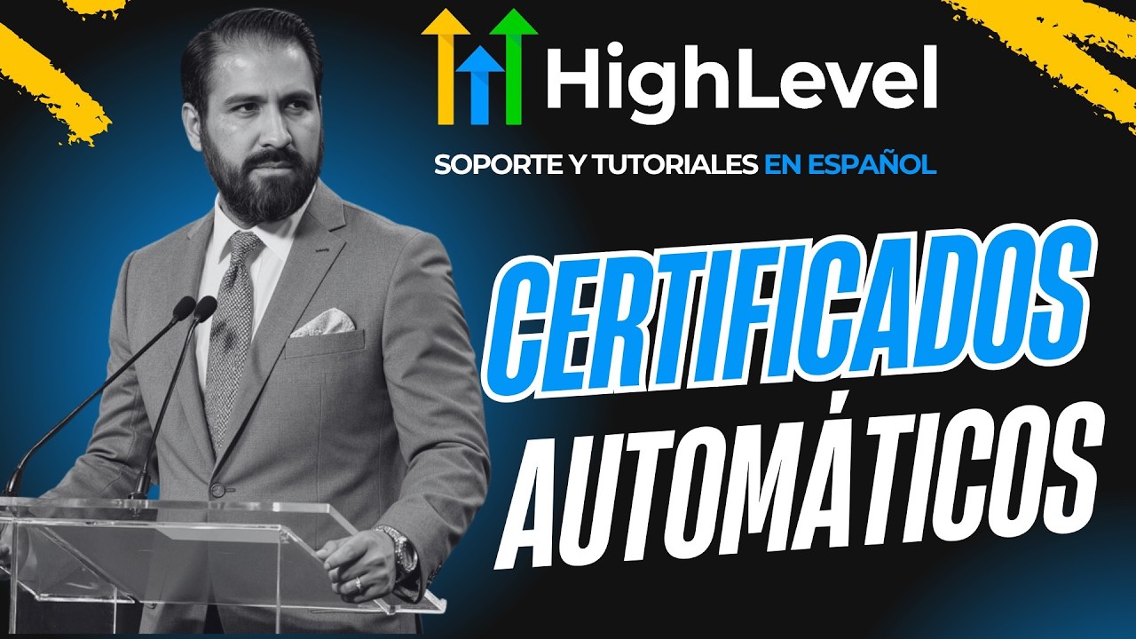 Go High Level: Cómo emitir CERTIFICADOS automáticos en tus cursos (Paso a Paso)