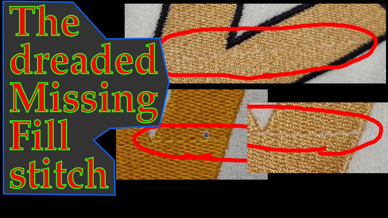Inkstitch 3 - The dreaded missing fill stitch stitch. When it misses one stitch