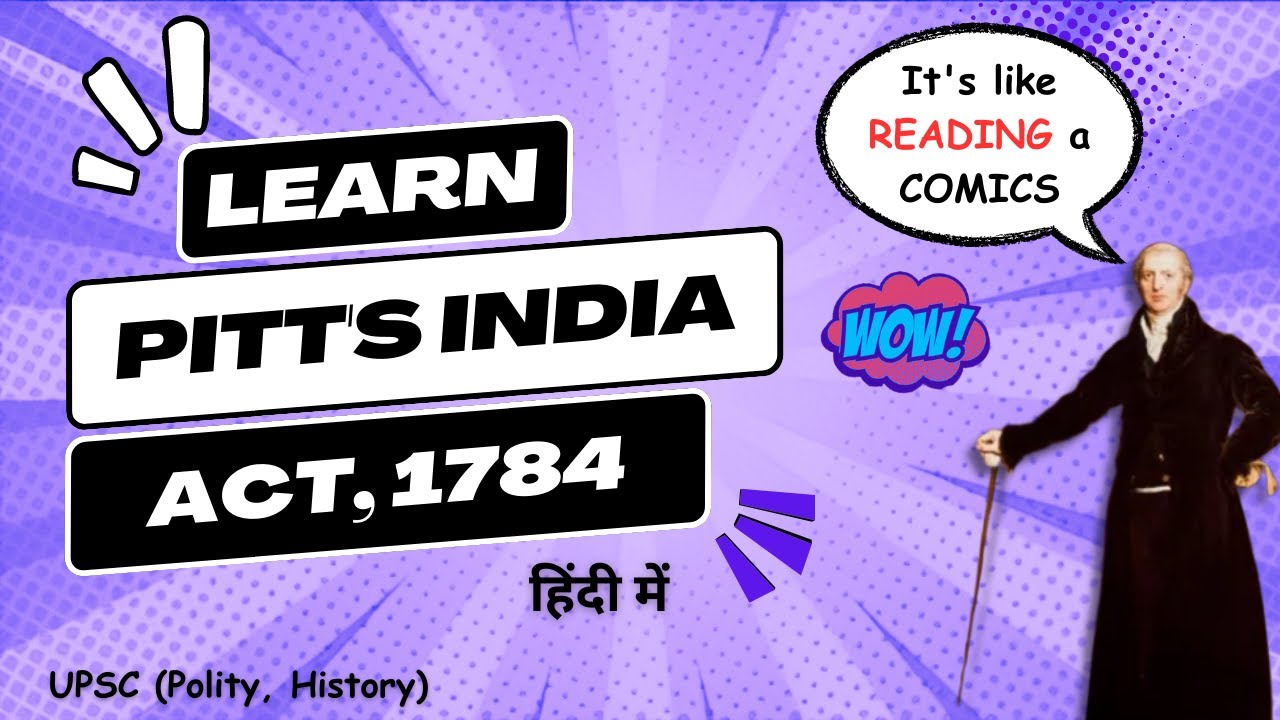 Pitts India act1784 | VISUALIZE | Study COMICS style | Hindi | 2023 | UPSC