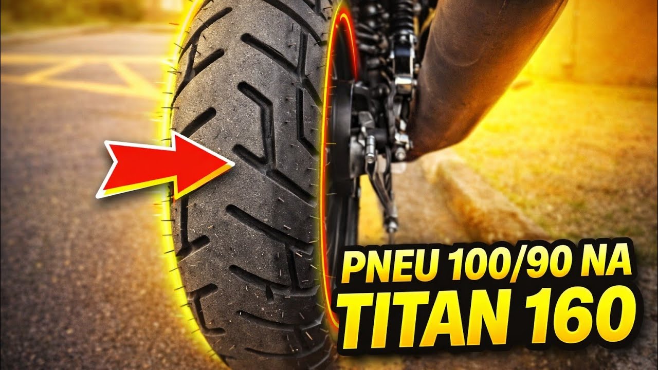✅PNEU 100 90 NA TITAN 160 COLOQUEI PNEU GROSSO NA TITAN 160