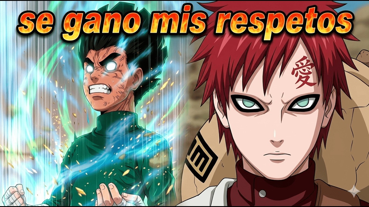 cuando ROCK LEE se gano el RESPETO de todos los ninjas | Gaara vs Rock Lee