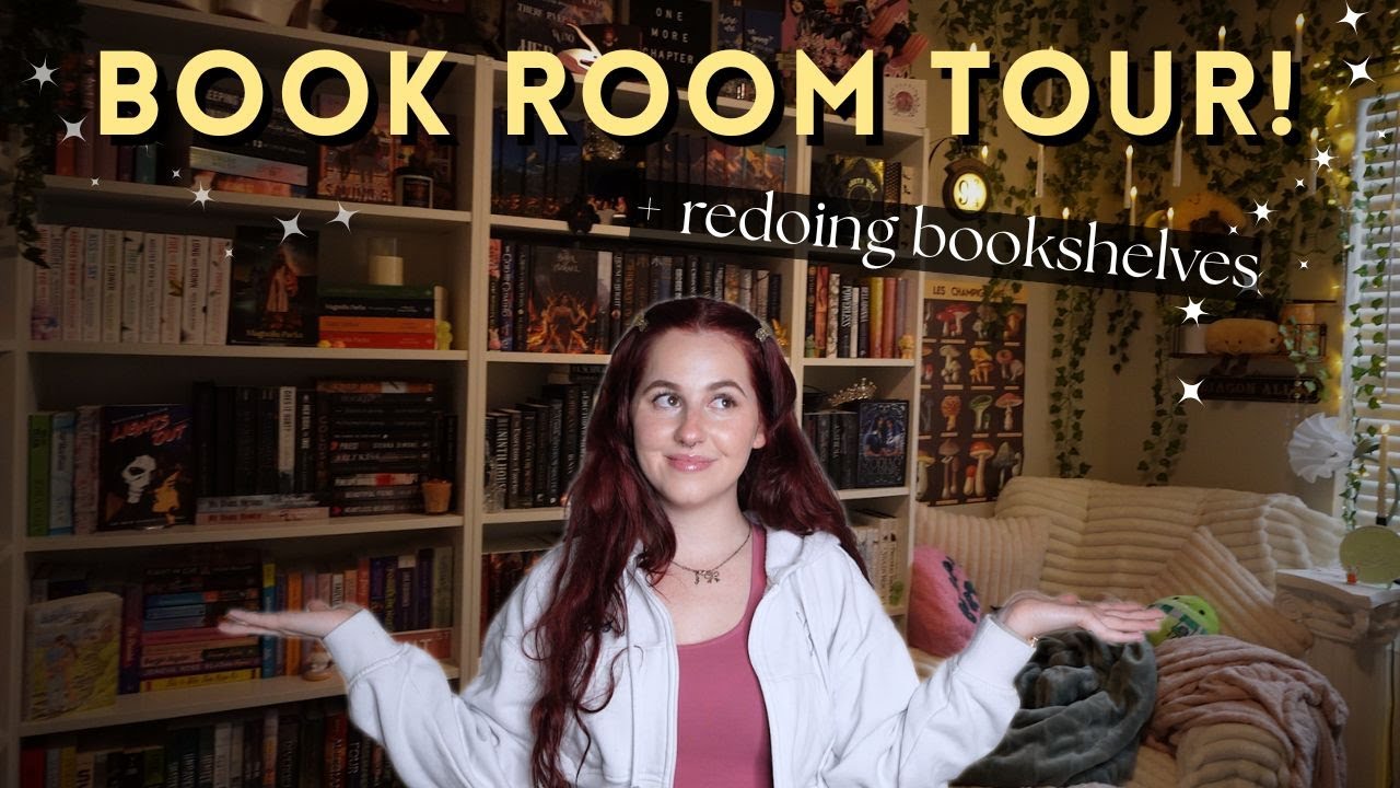 Complete Book ROOM TOUR and redoing ALL My Shelves