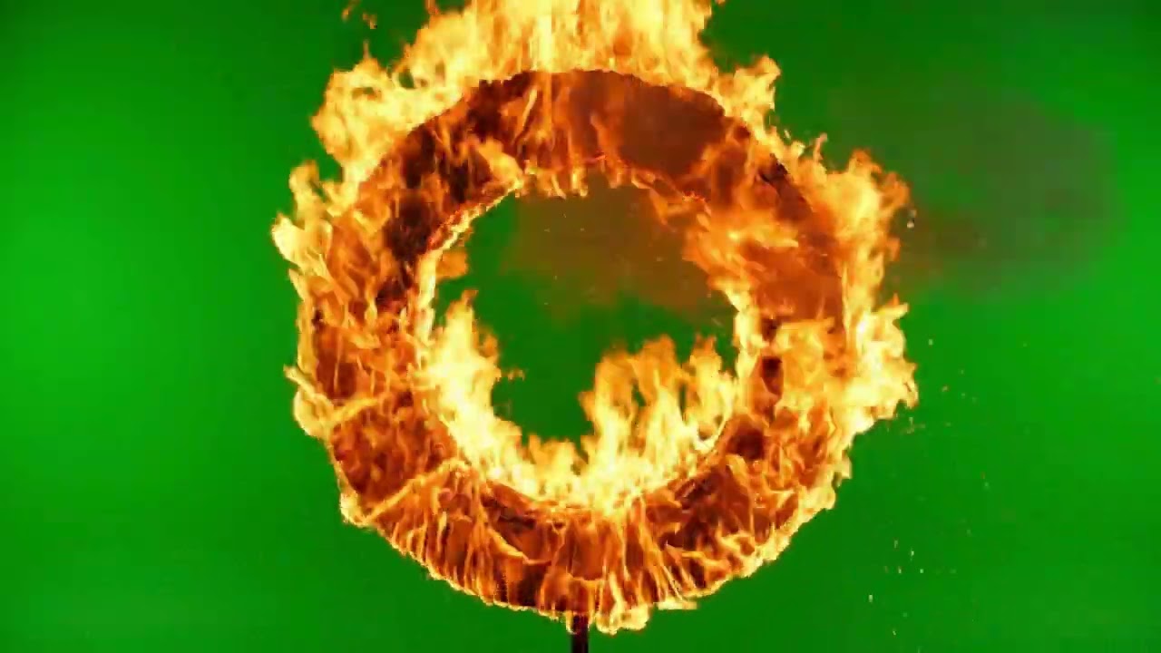 Fire Ring Green Screen FREE Stock Video | Chroma Key VFX Effect