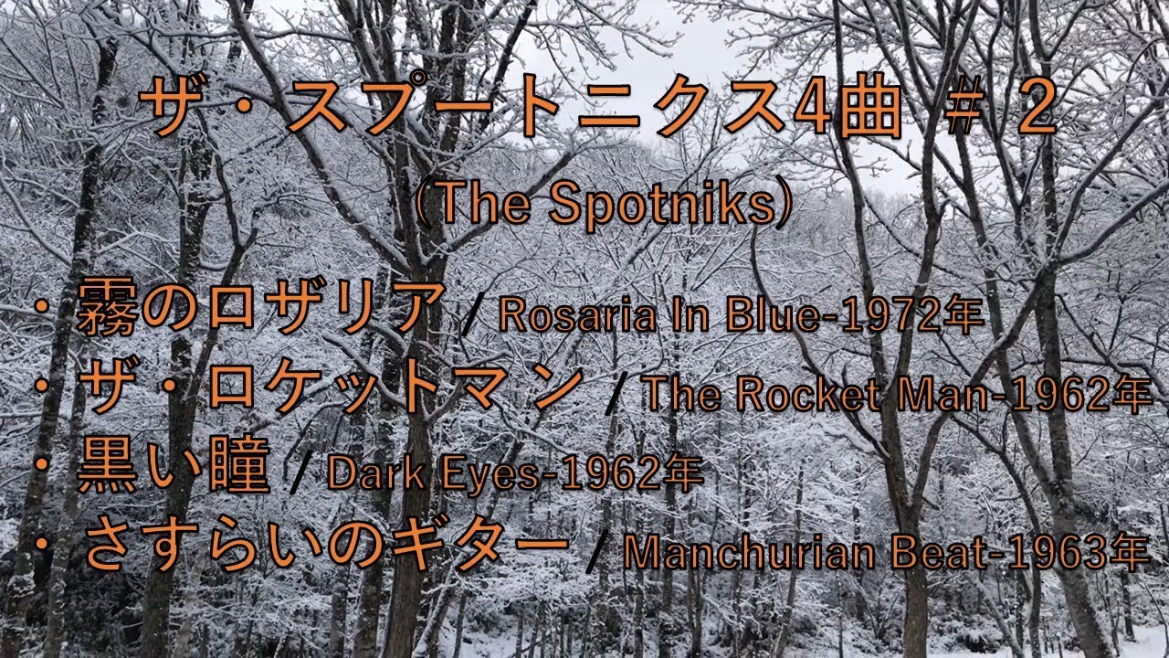 ザ・スプートニクス４曲＃２「霧のロザリア/1972年」「ザ・ロケットマン/1962年」「黒い瞳/1962年」「さすらいのギター/1963年」