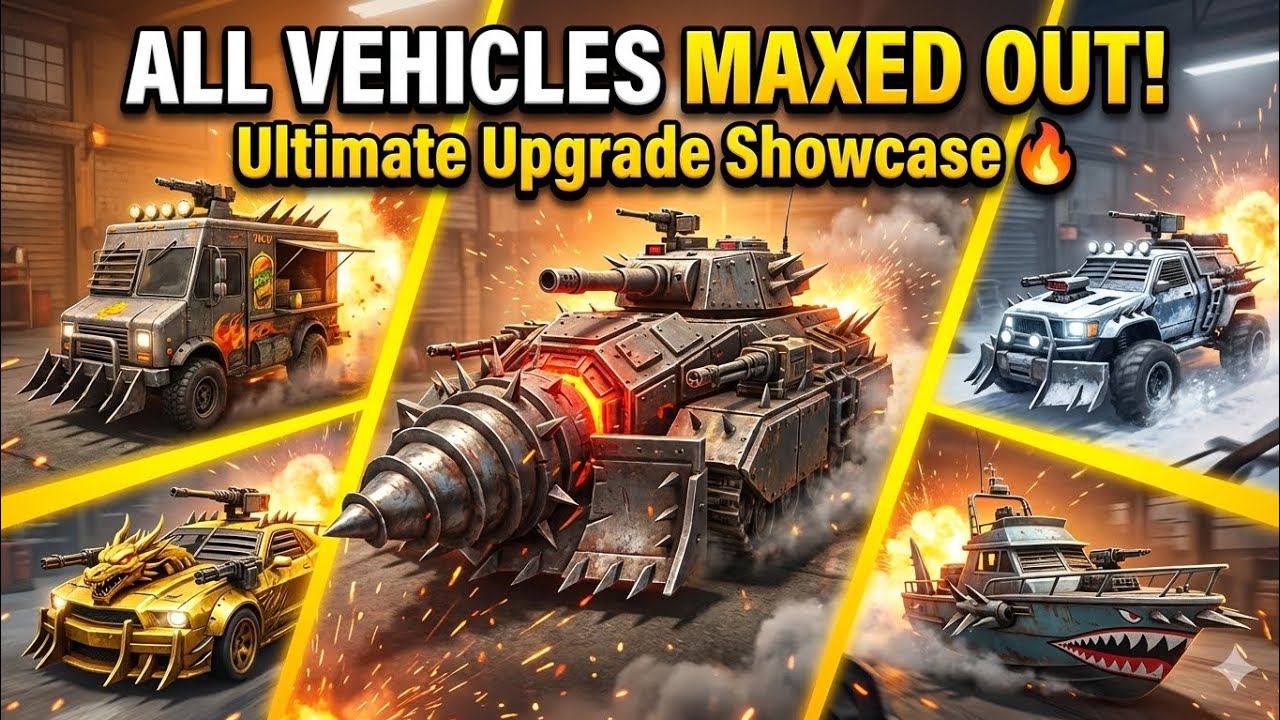 Inferno express, Supercar, Hovercraft, Arctic Explorer, Taco Truck And Diesel Run Earn To Die Rogue