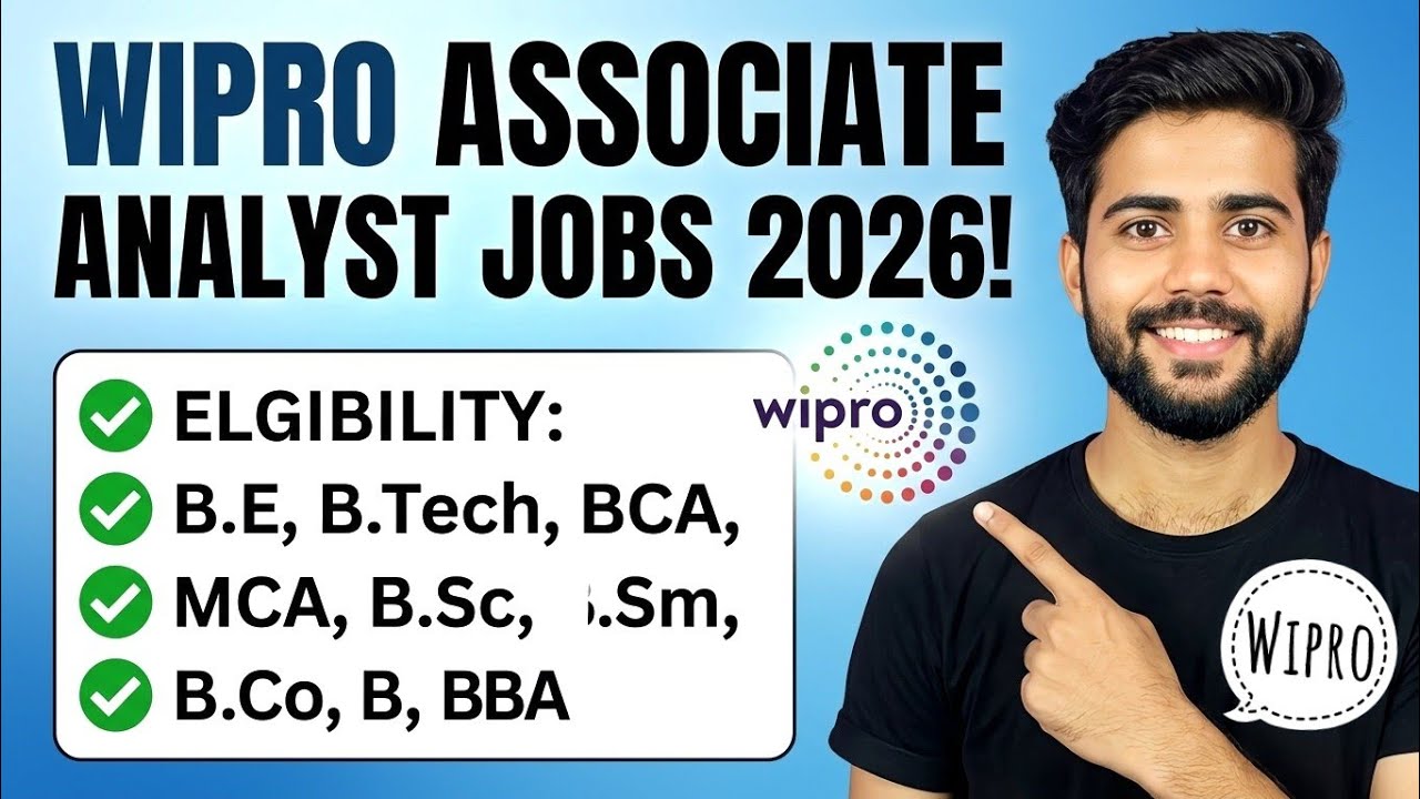 Wipro Associate Analyst Recruitment 2026 Freshers Hiring | Any Graduate  |Salary,Eligibility, Skills