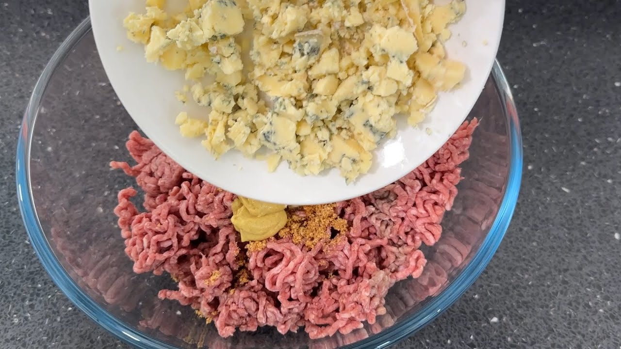 Blue cheese burgers - twice as nice! seriously delicious! super easy to make!
