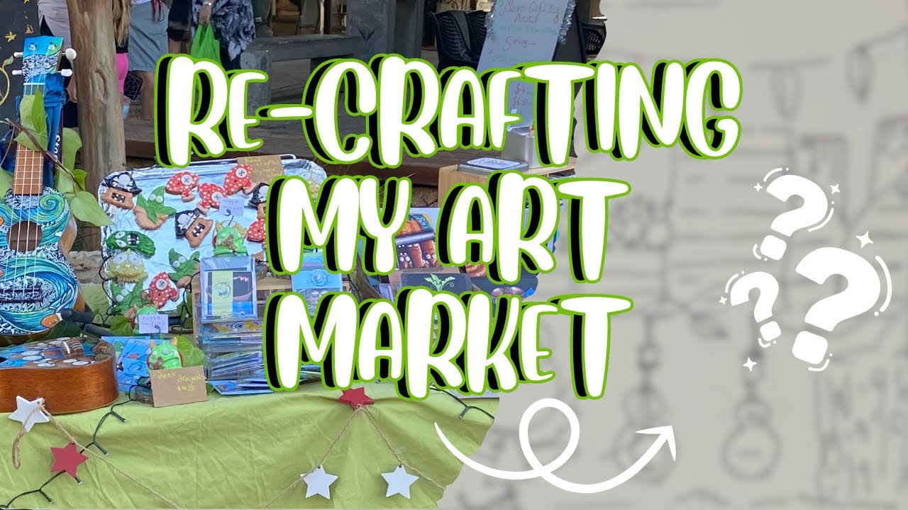 Transforming My Art Market Booth Using Thrifted & Handmade Props DIY 🌙 Art Vlog