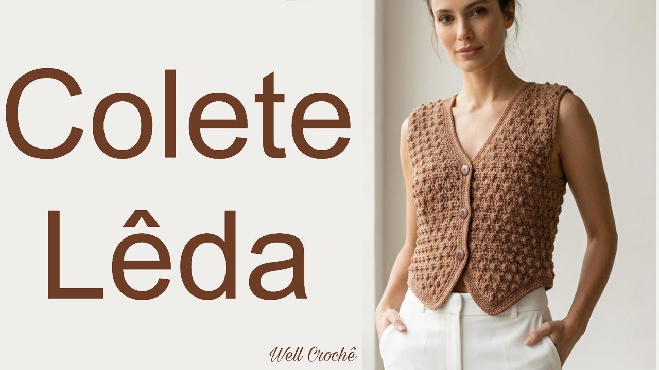 Colete em Crochê Lêda - Moderno e Elegante 