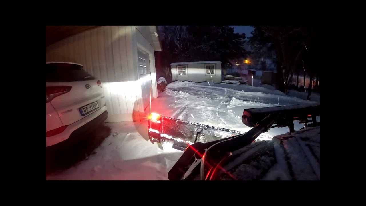 Snow plow with Polaris Sportsman