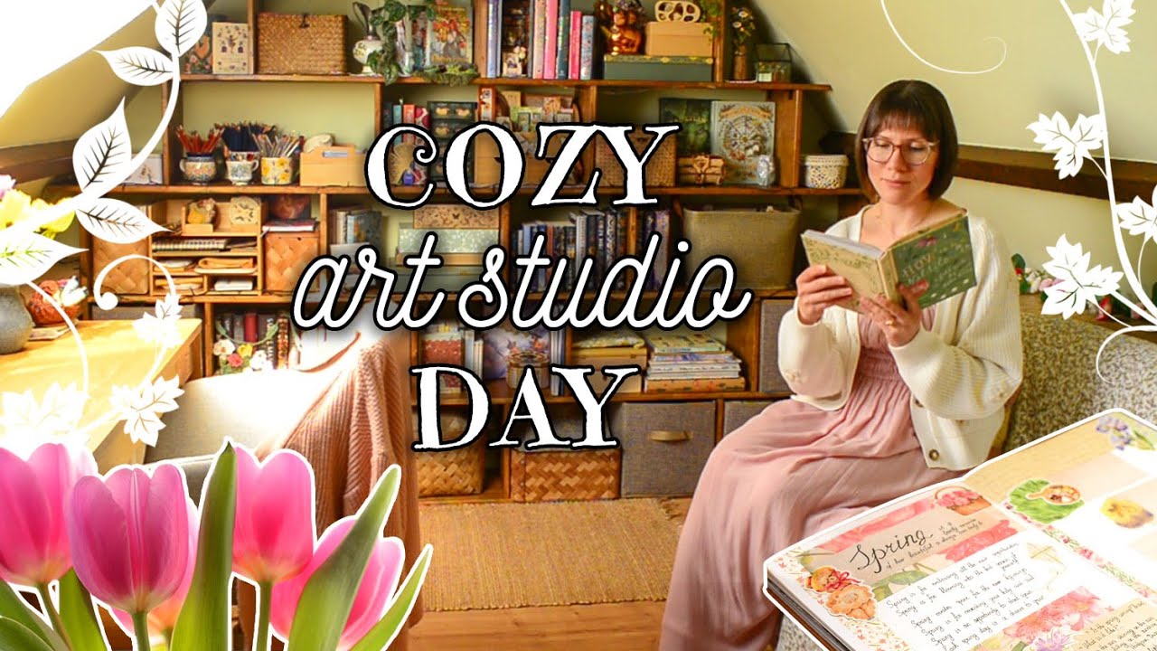 A Cozy Spring Art Day: slow morning, digital sketching, inspiring journaling & watercolor projects