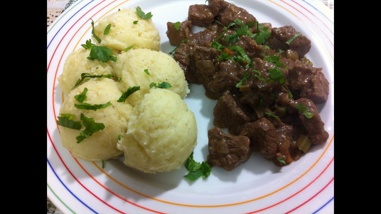 طريقة عمل كباب حله و بطاطس بيوريه How to make Beef Stew & Mashed Potatoes