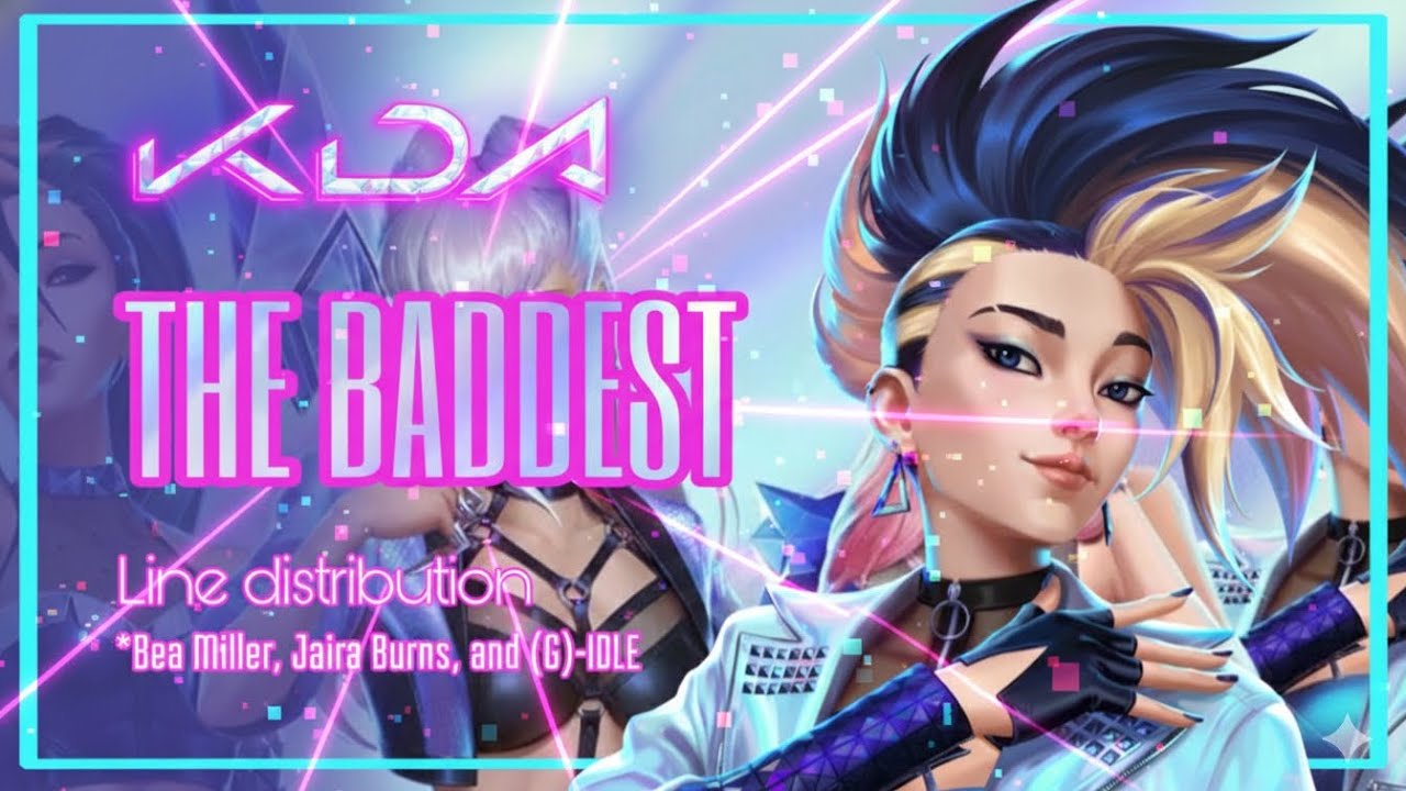 KDA~THE BADDEST (Bea Miller, Wolftyla, and i-dle) Line distribution by Hunni