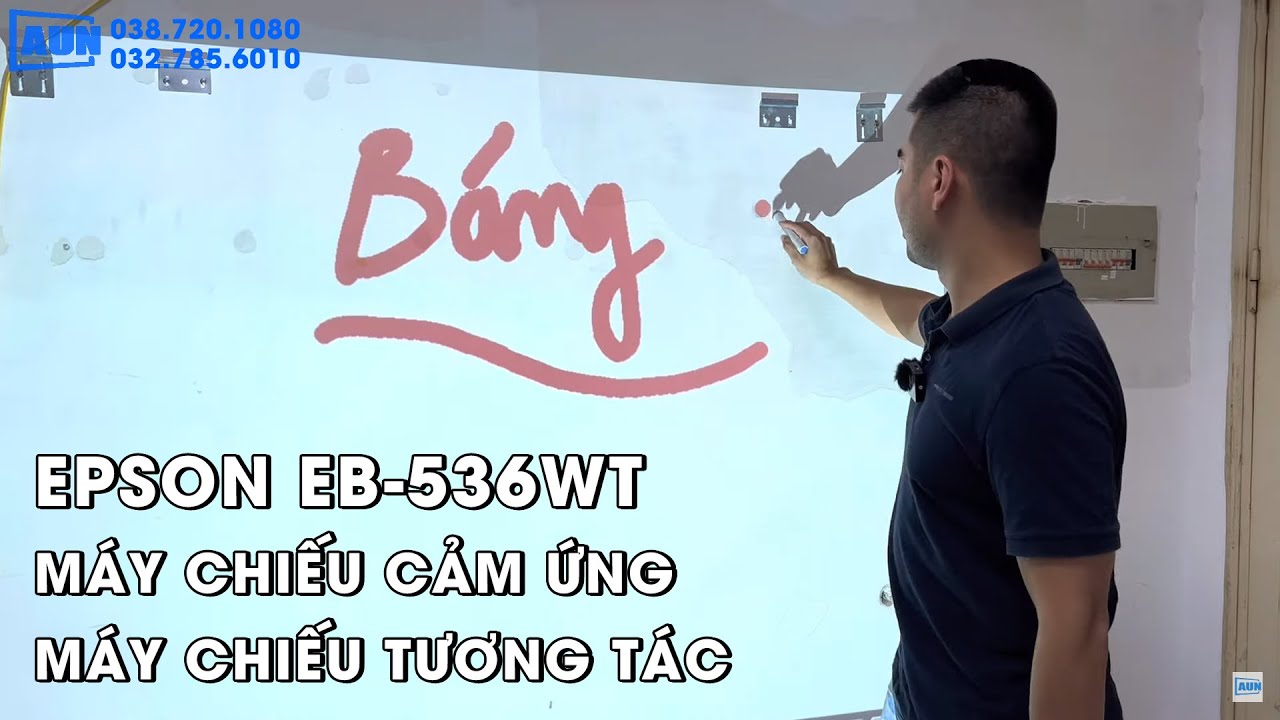Máy chiếu cảm ứng, máy chiếu tương tác, chỉ cần chạm vào như màn hình cảm ứng điện thoại/epson 536wt