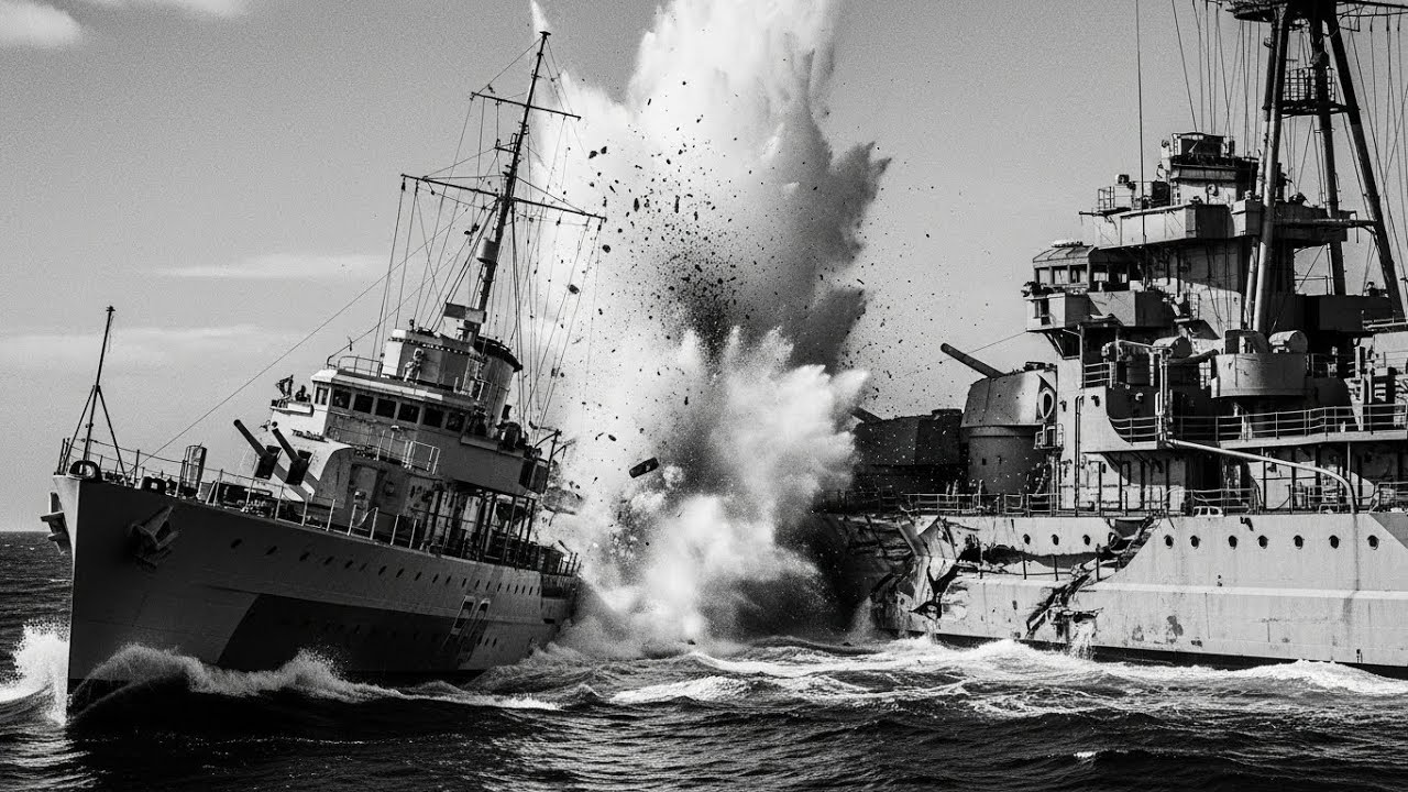 How British Destroyer HMS Glowworm RAMMED a German Cruiser 11 Times Her Weight