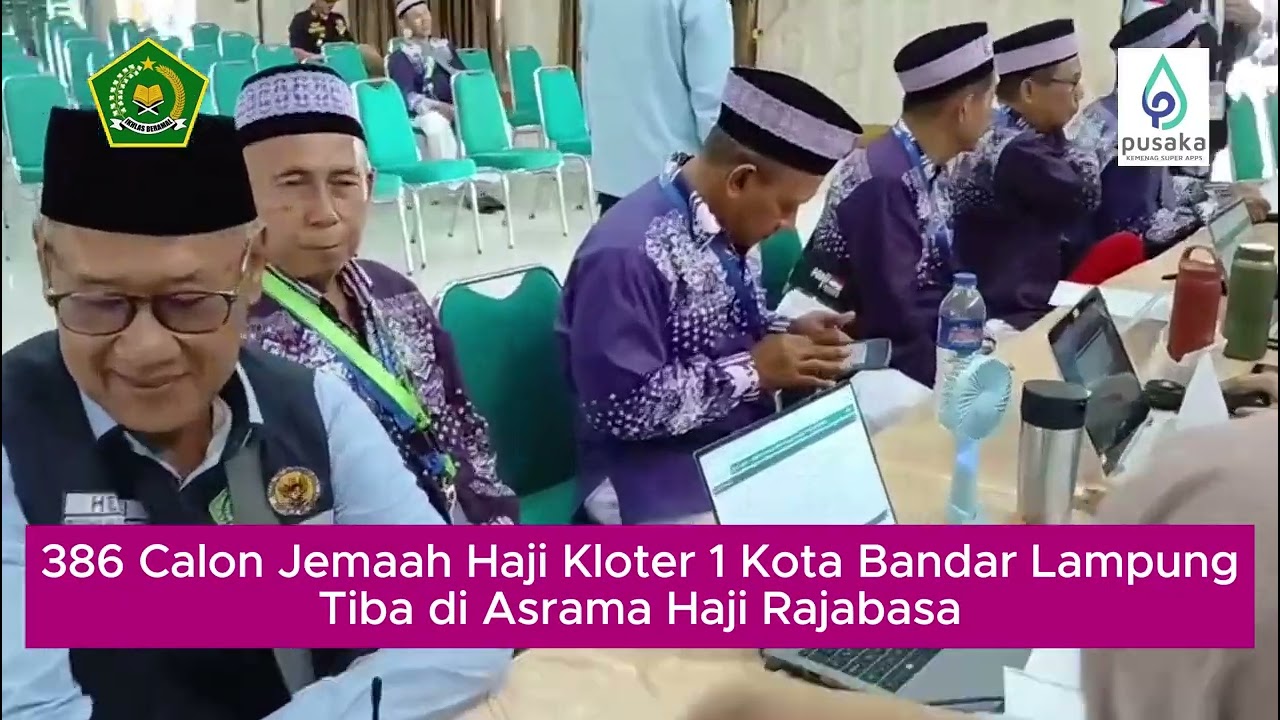 386 Calon Jemaah Haji Kloter 1 Kota Bandar Lampung Tiba di Asrama Haji Rajabasa