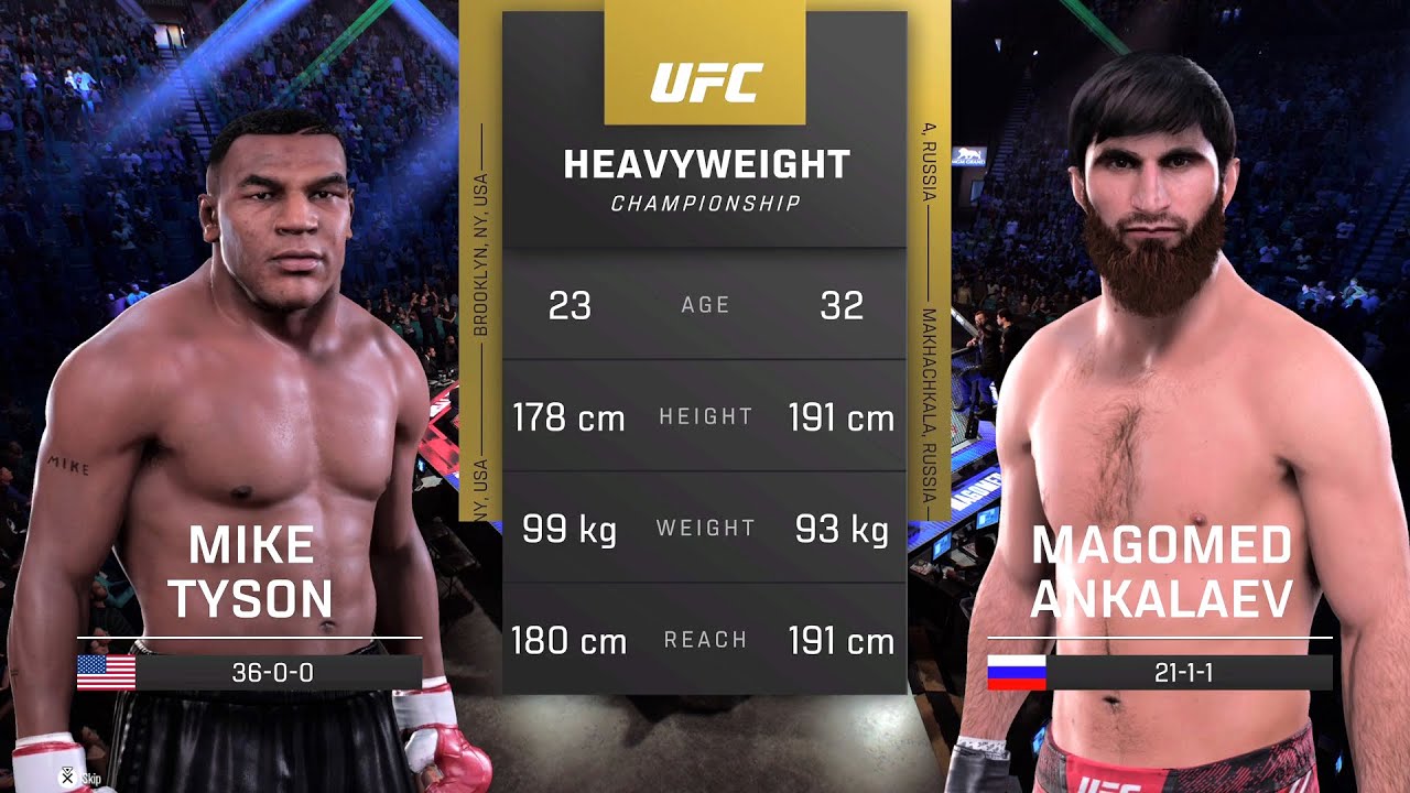 Майк Тайсон против Магомеда Анкалаева. Полный бой - UFC 5 Fight Night