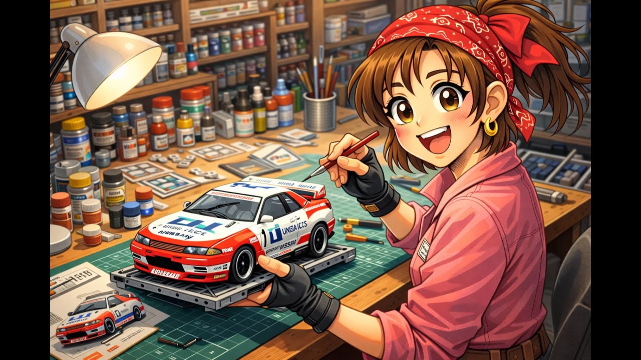 【Fujimi1/24】長谷見さんのユニシアジェックスＲ３２生制作ライブします☆第2夜
