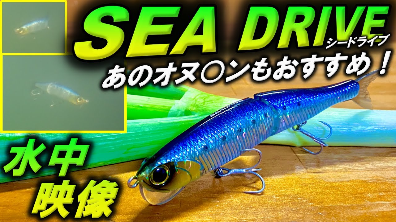 【シードライブ】水中映像 元祖 S字系シーバスルアー の アクション！エバーグリーン SEADRIVE