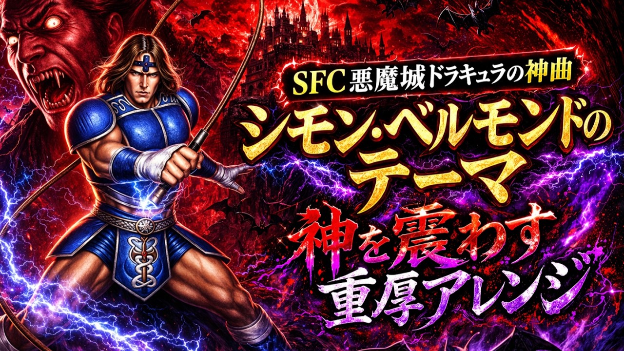 【悪魔城ドラキュラ(SFC)】の神曲『シモン・ベルモンドのテーマ』荘厳にアレンジしてみた（令和五年）〜原曲に忠実に〜（作業用兼10分）