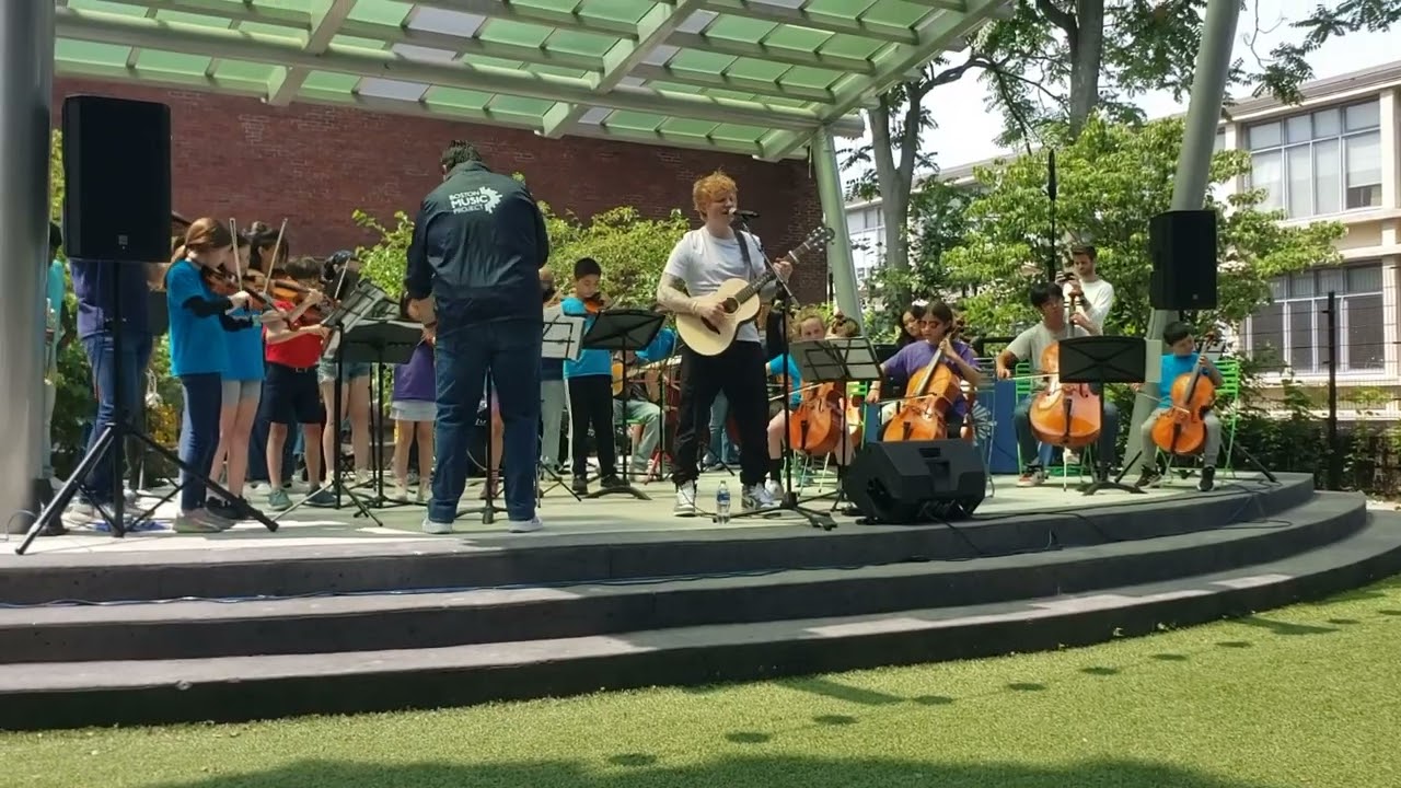 Ed Sheeran Surprises Boston Music Project Students