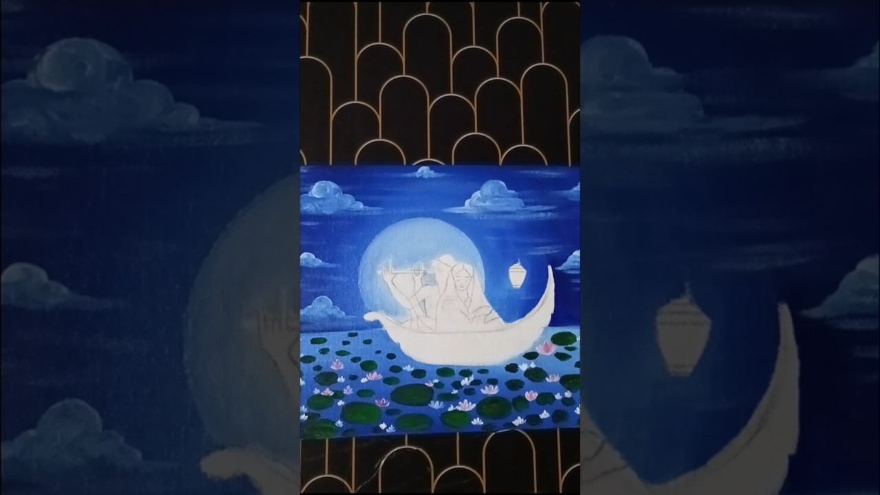 Full Painting Of Radha Krishna Is In next Video 👍🏻😌✨🎊