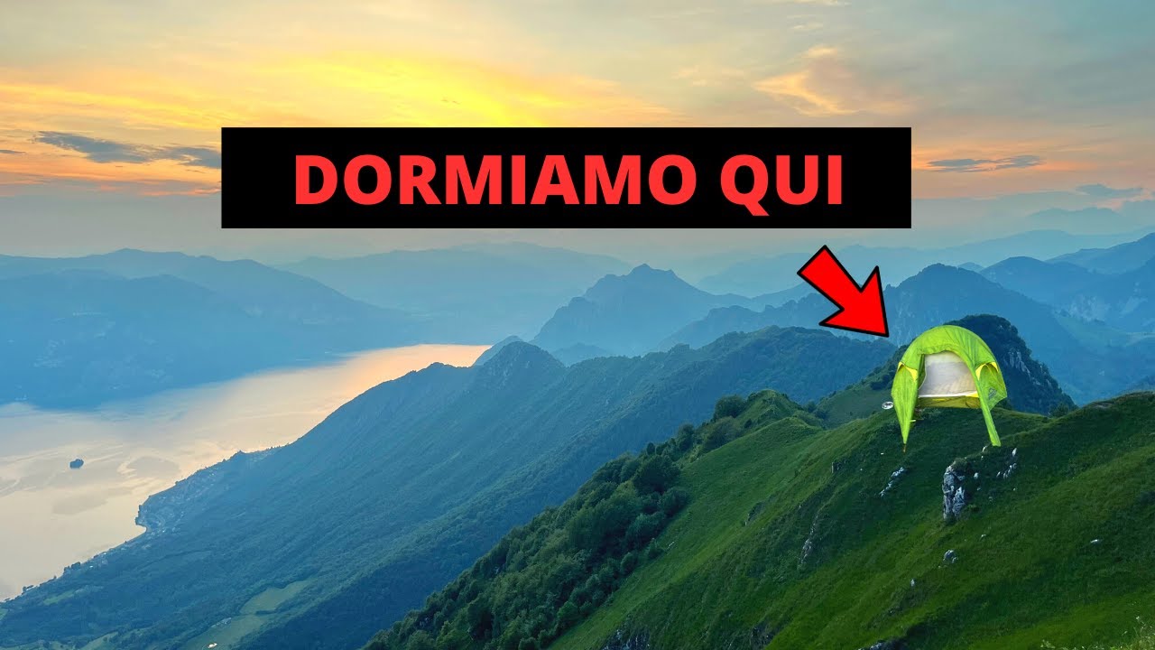 SOPRAVVIVERE 48h IN MONTAGNA - NOTTE in TENDA A PUNTA ALMANA, cosa abbiamo portato con noi