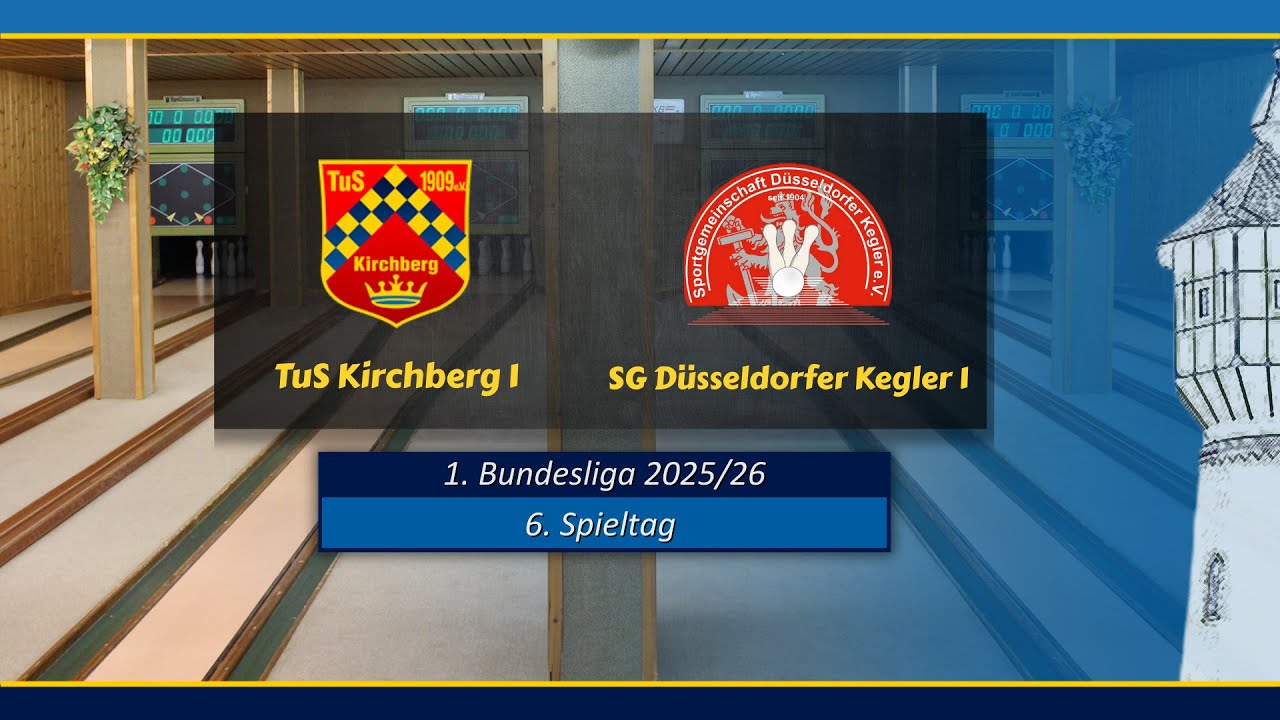 1. Bundesliga Kegeln Schere - 6. Spieltag TuS Kirchberg - SG Düsseldorfer Kegler