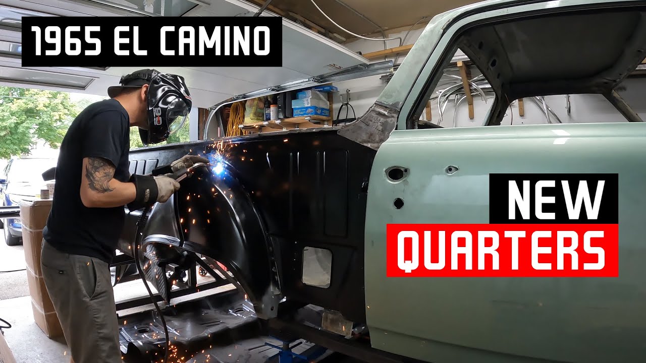 The 1965 El Camino gets new quarters, rockers, tail light bezels and more bodywork.