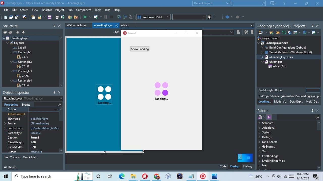 Delphi FMX Animation - Loading Layer Part 2