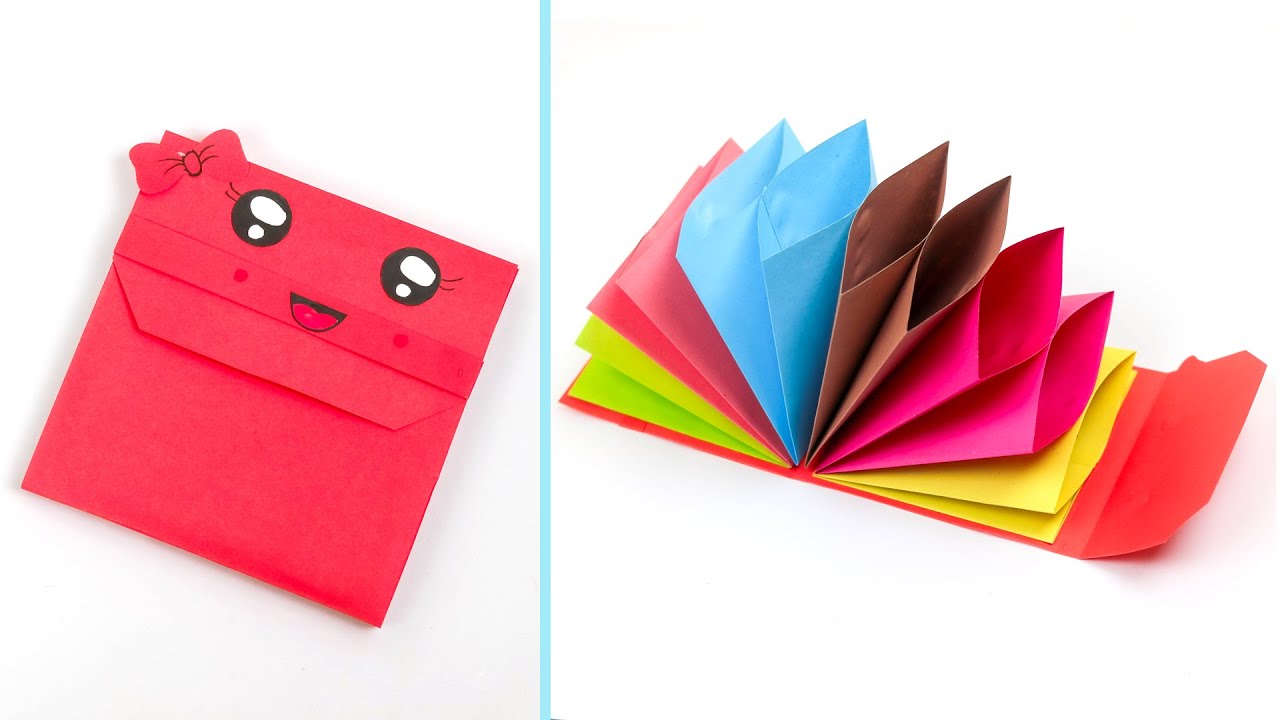 How To Make Paper gift bag- Origami Paper Bag Tutorial-How To Make Paper purse bag - School Supplies