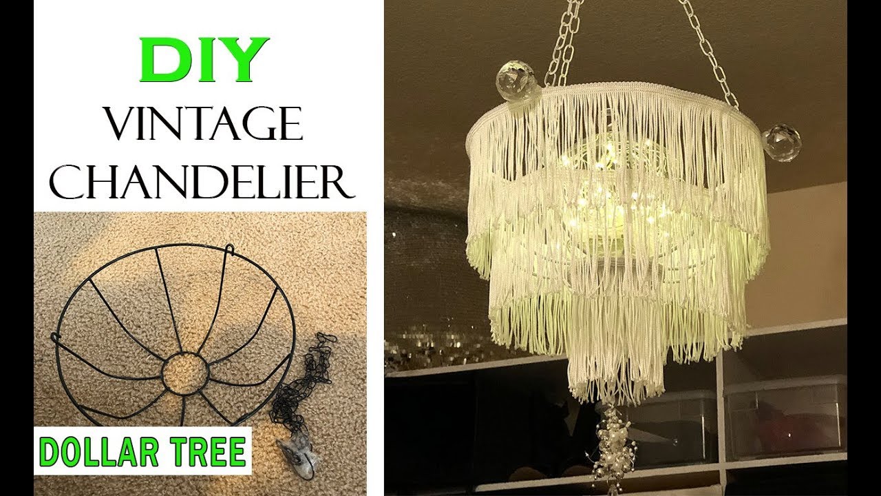 DIY DOLLAR TREE VINTAGE CHANDELIER | Mooregirl