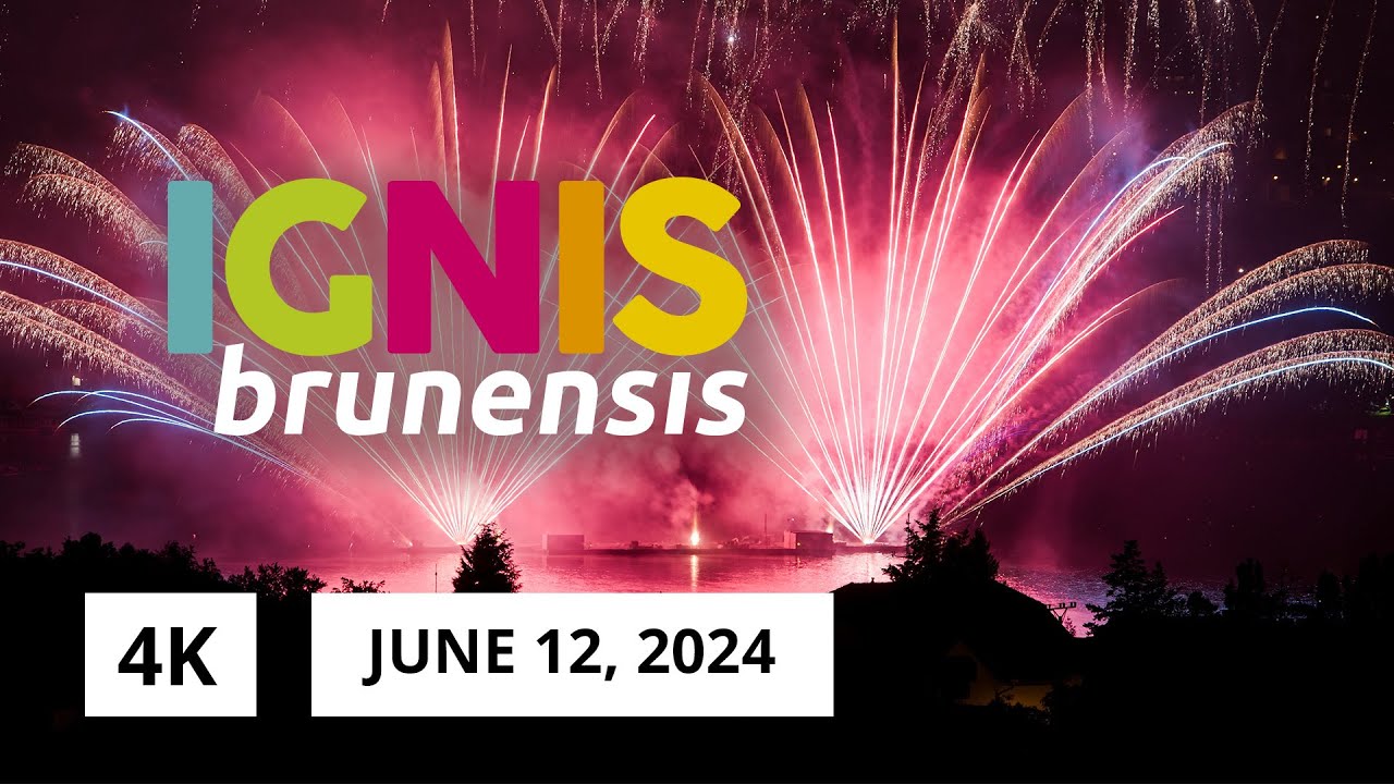 4K IGNIS BRUNENSIS 12.06.2024 OFFICIAL / ohňostroj GER fireworks / Brno přehrada lake