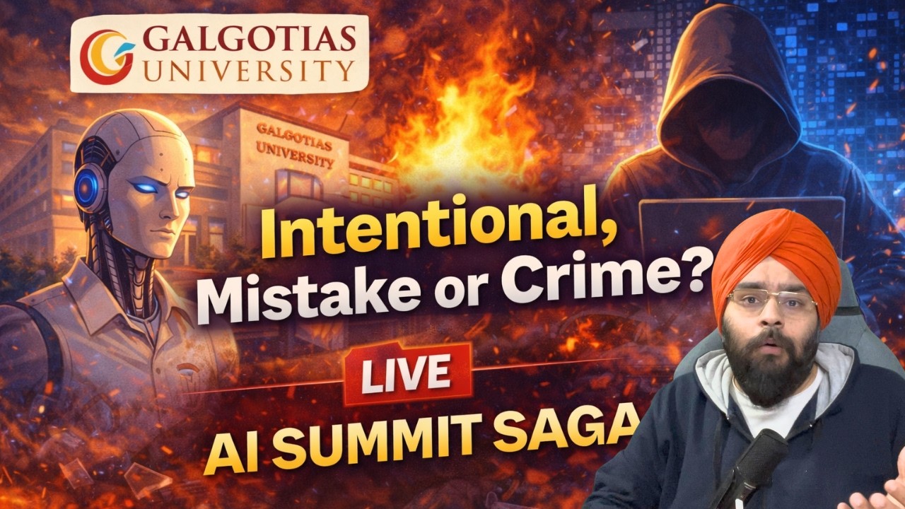Galgotias University AI Summit Scam ? 🔥 Intentional, Mistake or Crime? | Ishaan Talks LIVE