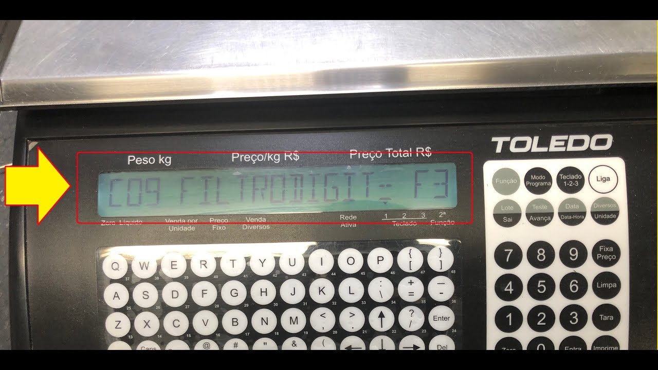 Ajustando Sensibilidade ou Filtro Digital da balança Toledo Prix4 Uno