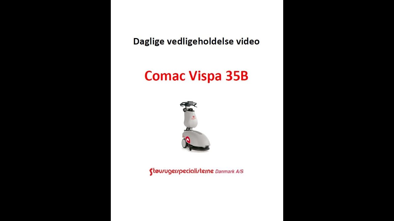 Daglige vedligeholdelse video - Comac Vispa 35B