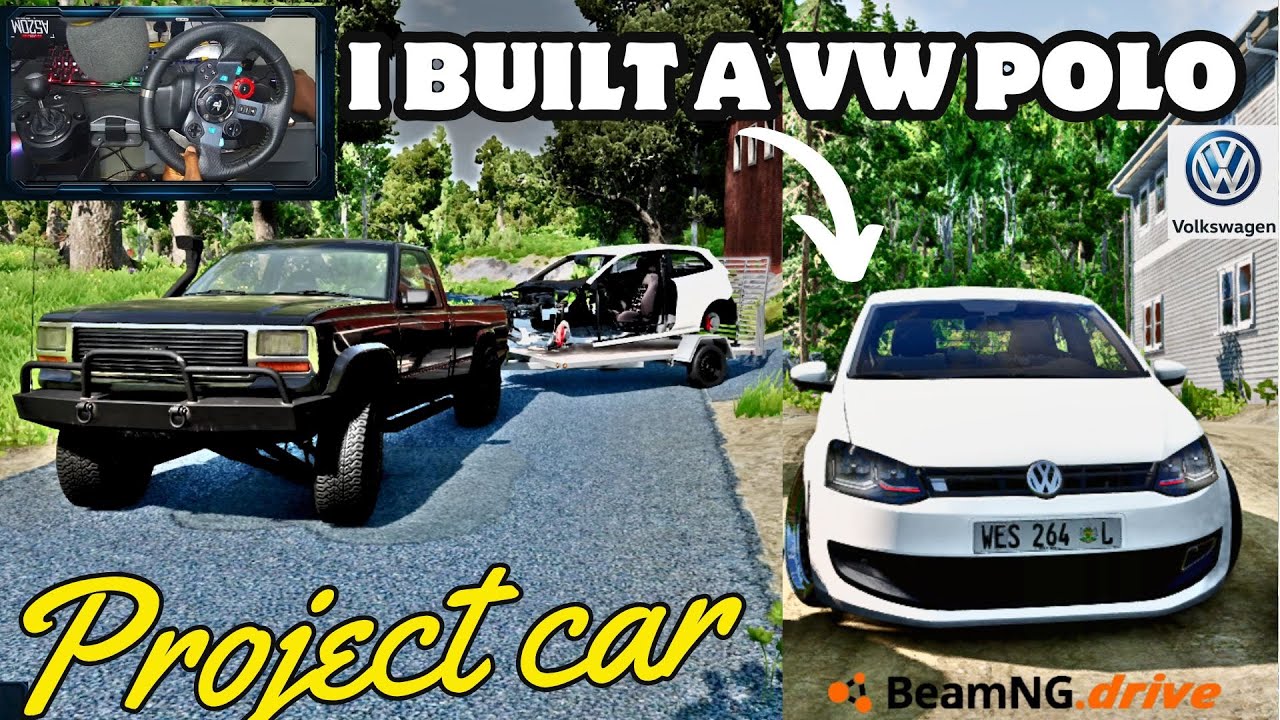 Сборка автомобиля VW Polo Project с нуля | Геймплей BeamNG Drive Steering