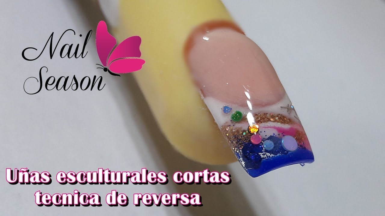 Uñas esculturales paso a paso diseño corto