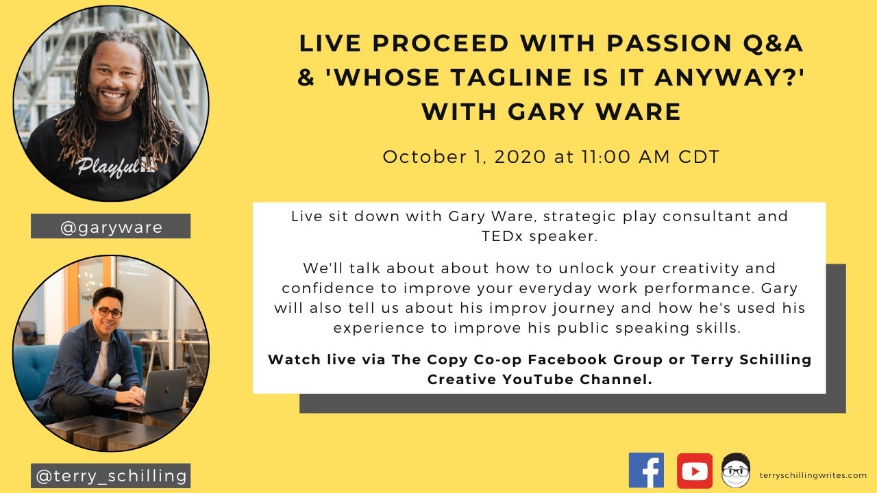 Proceed with Passion: Gary Ware & Terry Schilling on How To Be Confident & Creative In Your Career