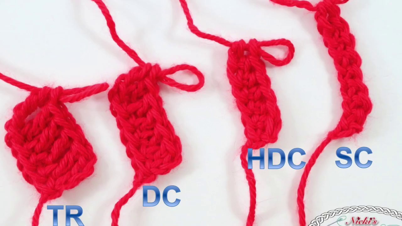 Tutorial: How to do the Chainless Foundation Chains for sc, hdc, dc, and tr