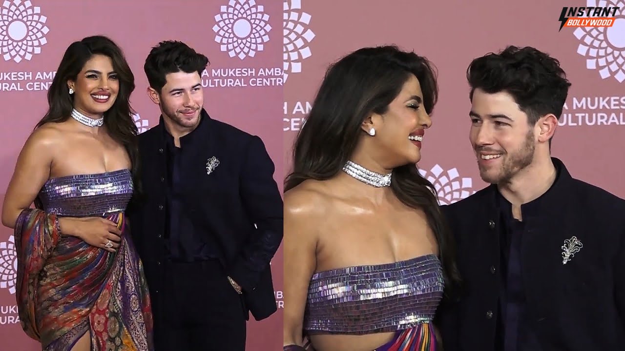 Priyanka Chopra and Nick Jonas at Nita Mukesh Ambani Cultural Centre