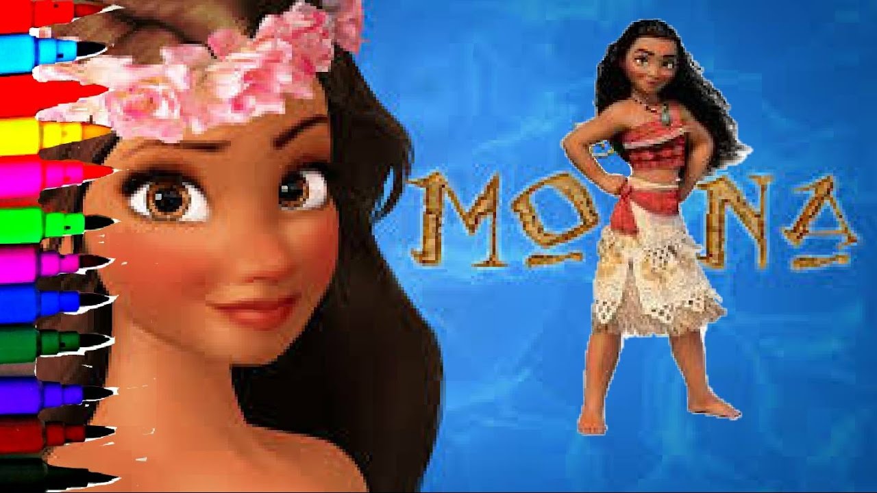DISNEY MOANA Coloring Book Pages Kids Fun Art Activities Learning Color Videos For Brilliant Kids