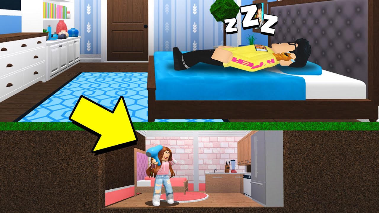 I Built A TINY HOUSE Under My Boyfriend's Home! (Roblox Bloxburg)